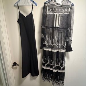 Zara Black and White Maxi Dress Set